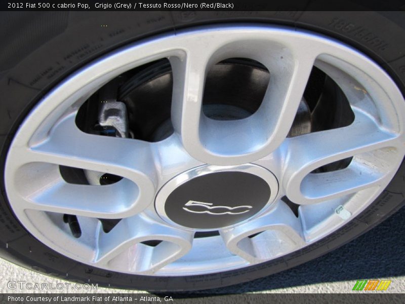 Grigio (Grey) / Tessuto Rosso/Nero (Red/Black) 2012 Fiat 500 c cabrio Pop