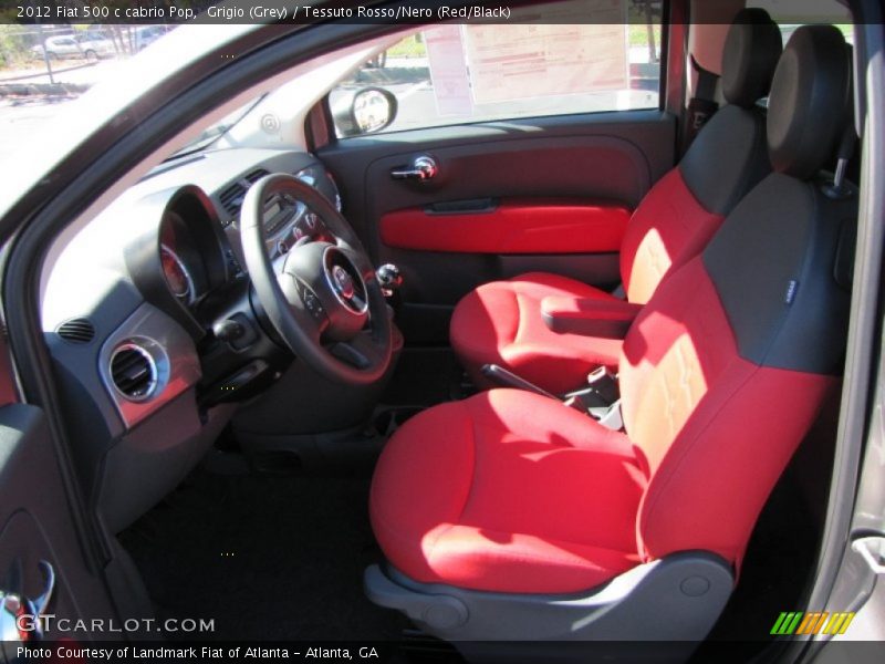  2012 500 c cabrio Pop Tessuto Rosso/Nero (Red/Black) Interior