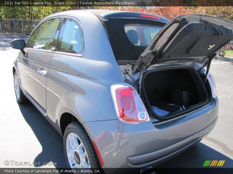Grigio (Grey) / Tessuto Rosso/Nero (Red/Black) 2012 Fiat 500 c cabrio Pop