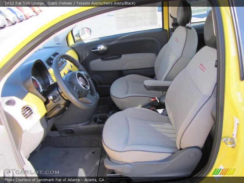 Giallo (Yellow) / Tessuto Avorio/Nero (Ivory/Black) 2012 Fiat 500 Lounge