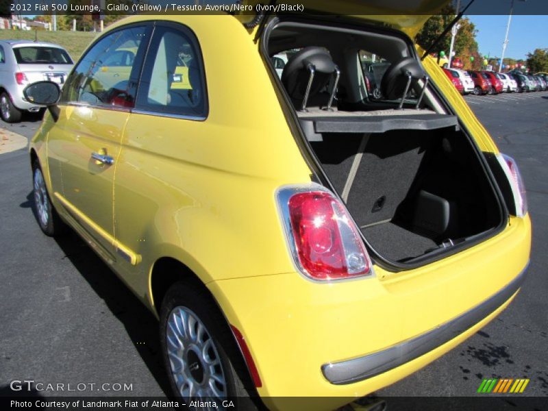 Giallo (Yellow) / Tessuto Avorio/Nero (Ivory/Black) 2012 Fiat 500 Lounge