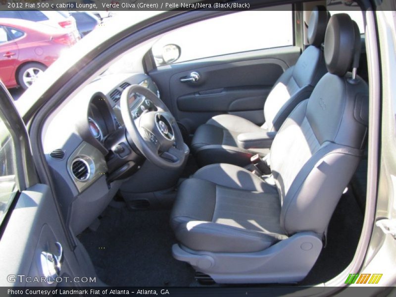  2012 500 c cabrio Lounge Pelle Nera/Nera (Black/Black) Interior
