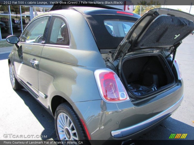Verde Oliva (Green) / Pelle Nera/Nera (Black/Black) 2012 Fiat 500 c cabrio Lounge