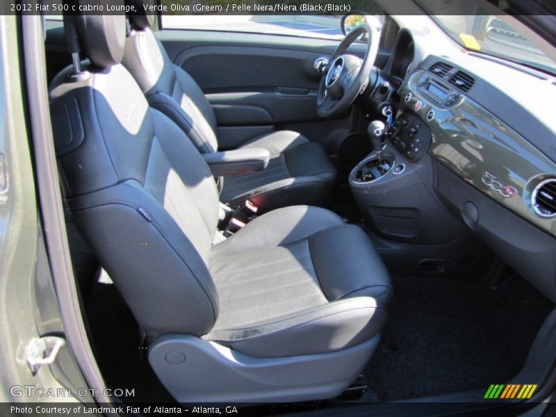  2012 500 c cabrio Lounge Pelle Nera/Nera (Black/Black) Interior