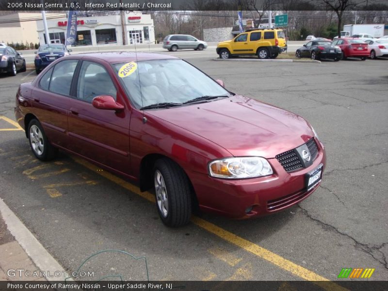 Inferno Red Metallic / Charcoal 2006 Nissan Sentra 1.8 S