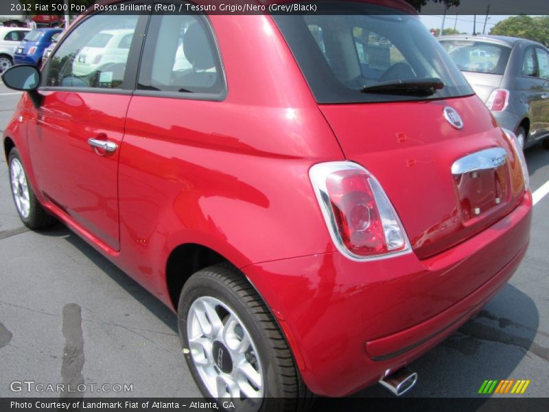 Rosso Brillante (Red) / Tessuto Grigio/Nero (Grey/Black) 2012 Fiat 500 Pop