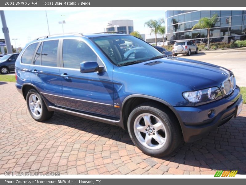Topaz Blue Metallic / Beige 2001 BMW X5 4.4i