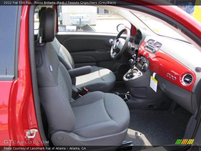  2012 500 Pop Tessuto Grigio/Nero (Grey/Black) Interior