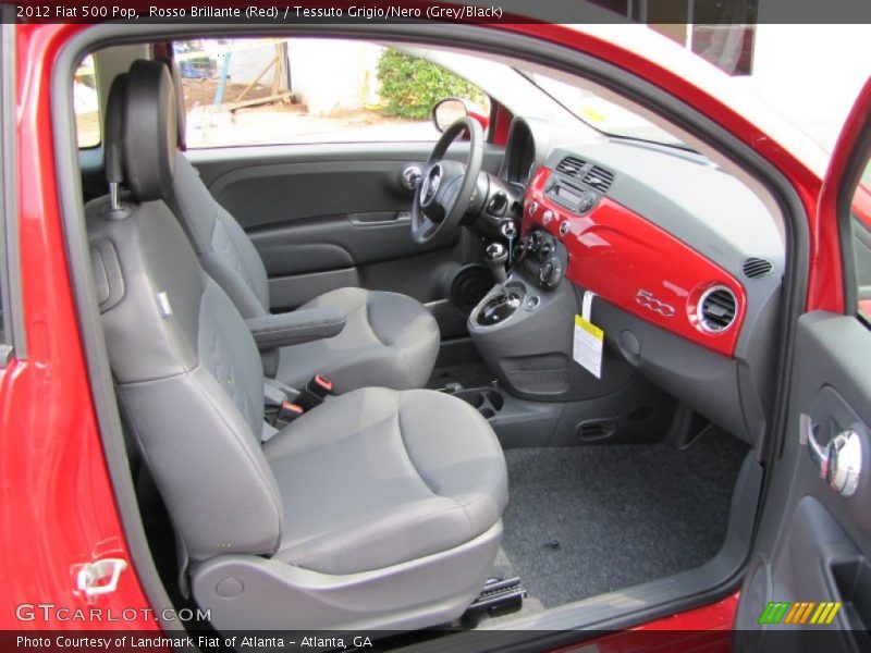  2012 500 Pop Tessuto Grigio/Nero (Grey/Black) Interior