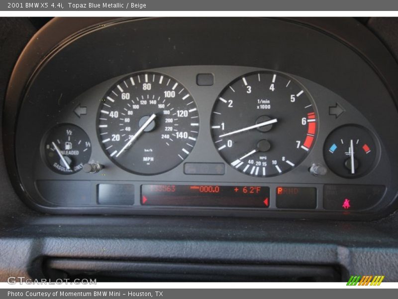 Topaz Blue Metallic / Beige 2001 BMW X5 4.4i