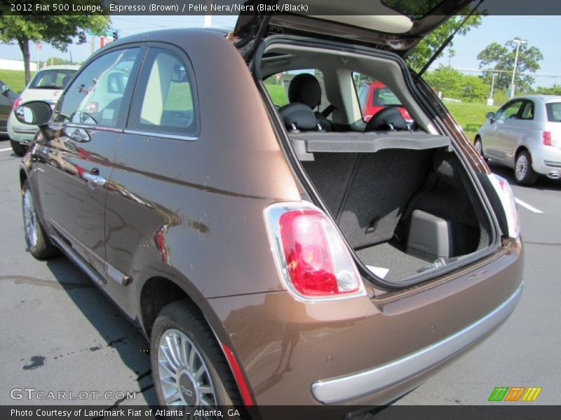 Espresso (Brown) / Pelle Nera/Nera (Black/Black) 2012 Fiat 500 Lounge