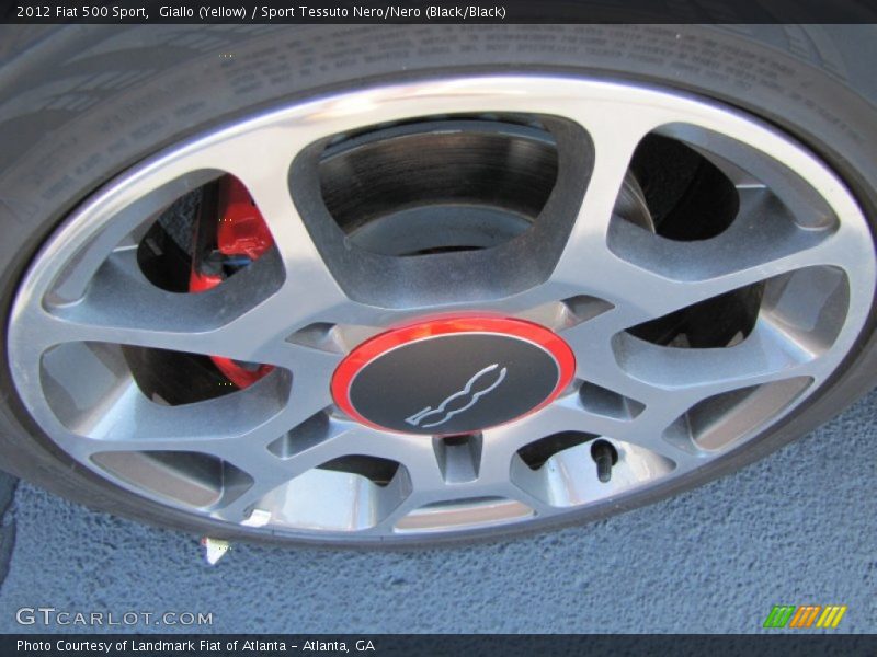 Giallo (Yellow) / Sport Tessuto Nero/Nero (Black/Black) 2012 Fiat 500 Sport