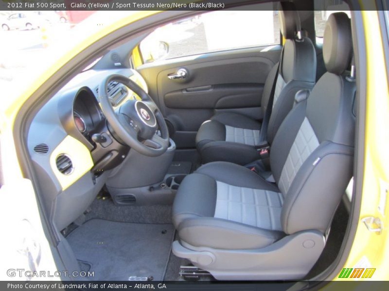 Giallo (Yellow) / Sport Tessuto Nero/Nero (Black/Black) 2012 Fiat 500 Sport
