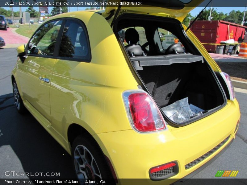 Giallo (Yellow) / Sport Tessuto Nero/Nero (Black/Black) 2012 Fiat 500 Sport