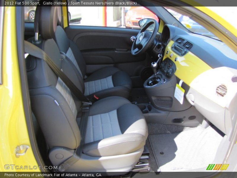 Giallo (Yellow) / Sport Tessuto Nero/Nero (Black/Black) 2012 Fiat 500 Sport