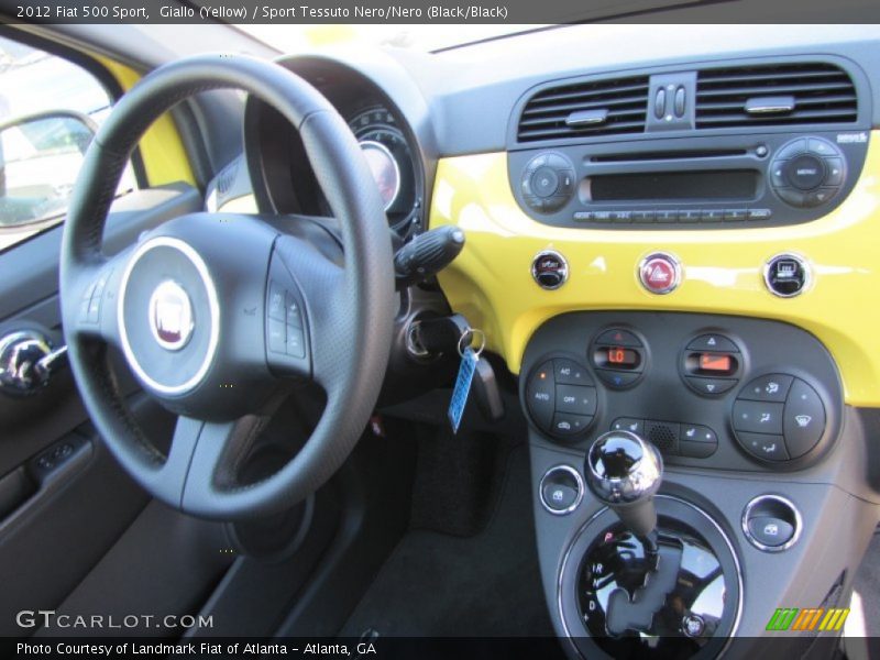 Giallo (Yellow) / Sport Tessuto Nero/Nero (Black/Black) 2012 Fiat 500 Sport