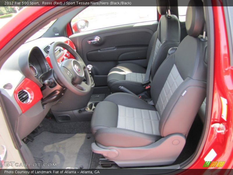  2012 500 Sport Sport Tessuto Nero/Nero (Black/Black) Interior