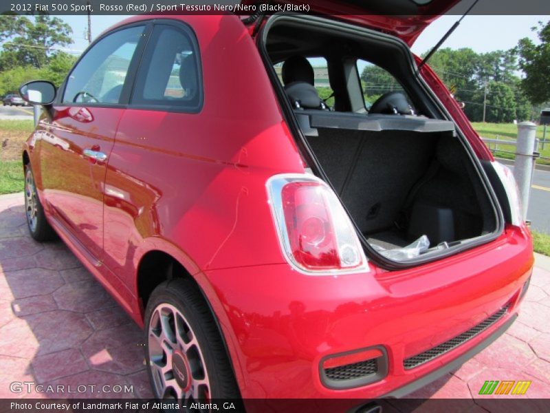 Rosso (Red) / Sport Tessuto Nero/Nero (Black/Black) 2012 Fiat 500 Sport