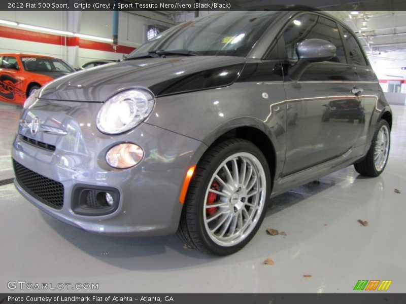 Grigio (Grey) / Sport Tessuto Nero/Nero (Black/Black) 2012 Fiat 500 Sport