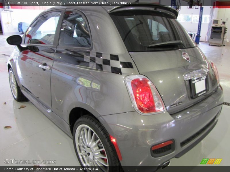 Grigio (Grey) / Sport Tessuto Nero/Nero (Black/Black) 2012 Fiat 500 Sport