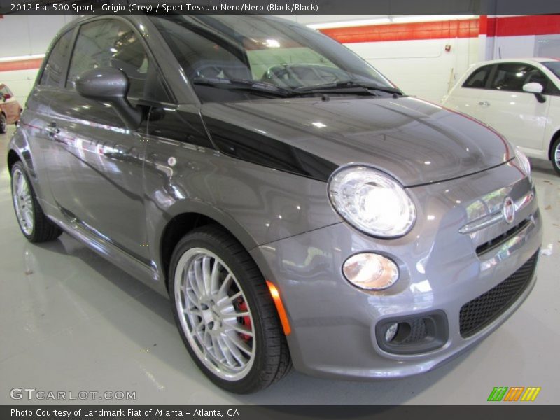 Grigio (Grey) / Sport Tessuto Nero/Nero (Black/Black) 2012 Fiat 500 Sport