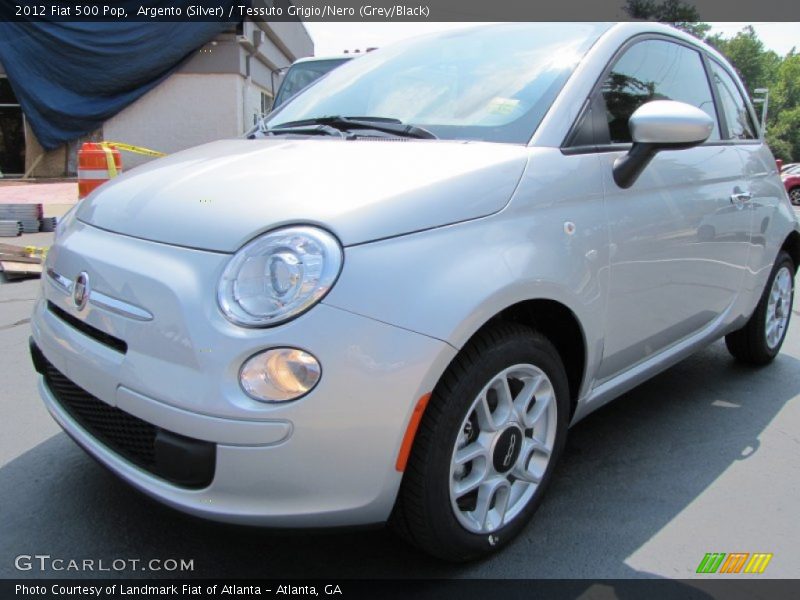 Argento (Silver) / Tessuto Grigio/Nero (Grey/Black) 2012 Fiat 500 Pop
