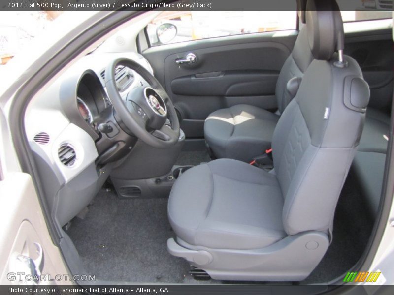 2012 500 Pop Tessuto Grigio/Nero (Grey/Black) Interior