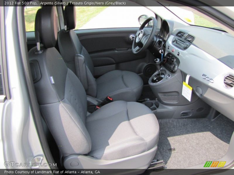  2012 500 Pop Tessuto Grigio/Nero (Grey/Black) Interior