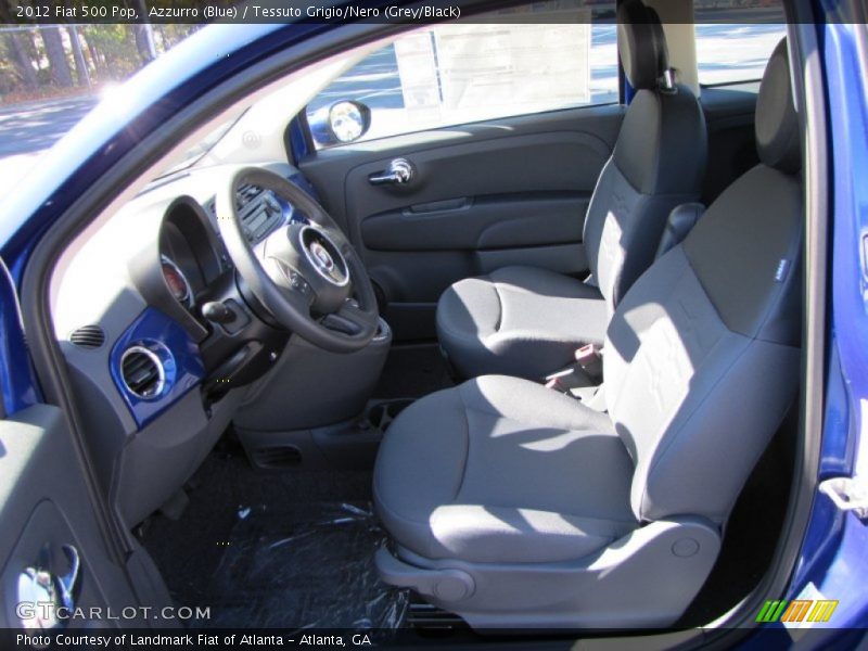  2012 500 Pop Tessuto Grigio/Nero (Grey/Black) Interior