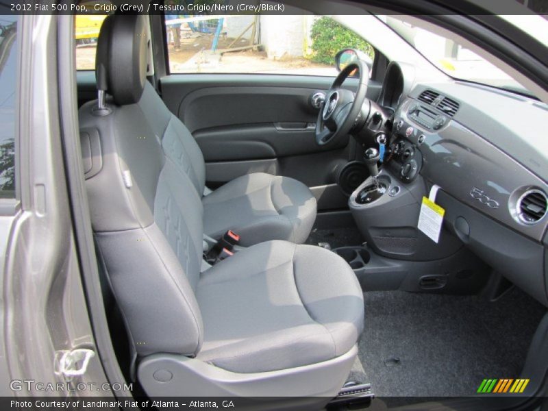  2012 500 Pop Tessuto Grigio/Nero (Grey/Black) Interior