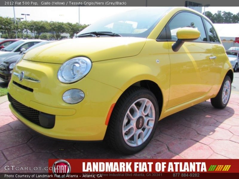 Giallo (Yellow) / Tessuto Grigio/Nero (Grey/Black) 2012 Fiat 500 Pop