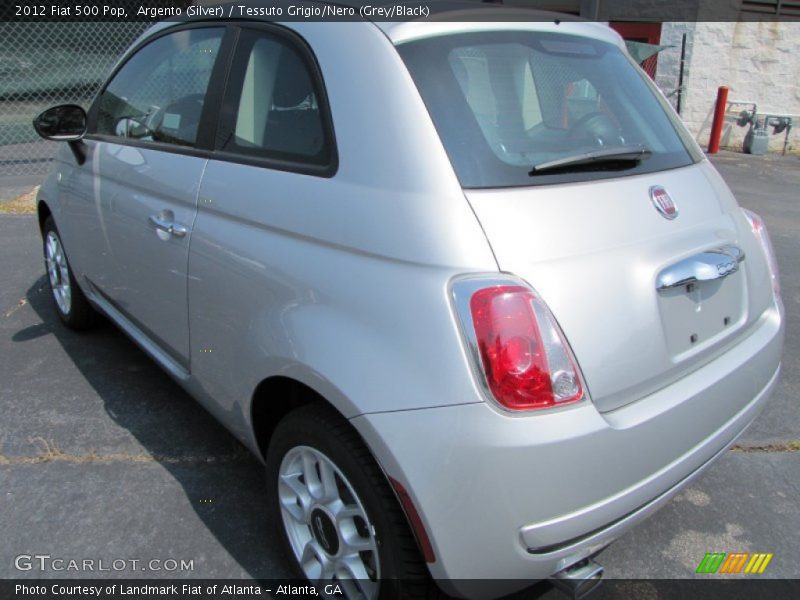 Argento (Silver) / Tessuto Grigio/Nero (Grey/Black) 2012 Fiat 500 Pop