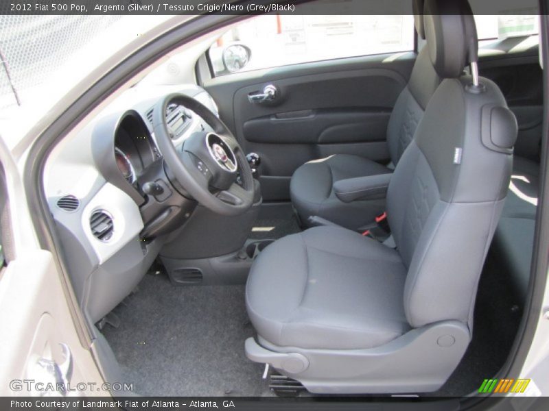  2012 500 Pop Tessuto Grigio/Nero (Grey/Black) Interior