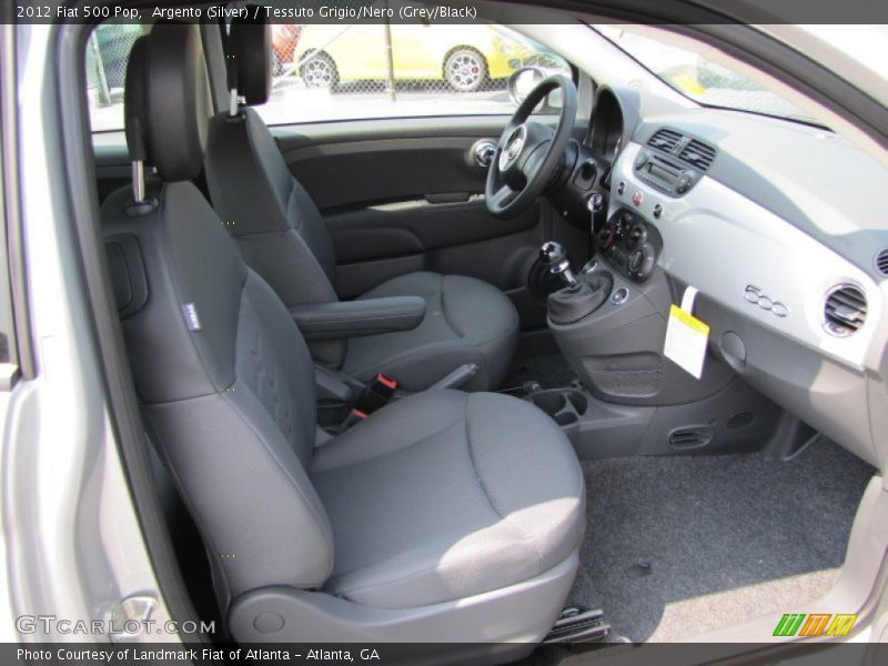  2012 500 Pop Tessuto Grigio/Nero (Grey/Black) Interior
