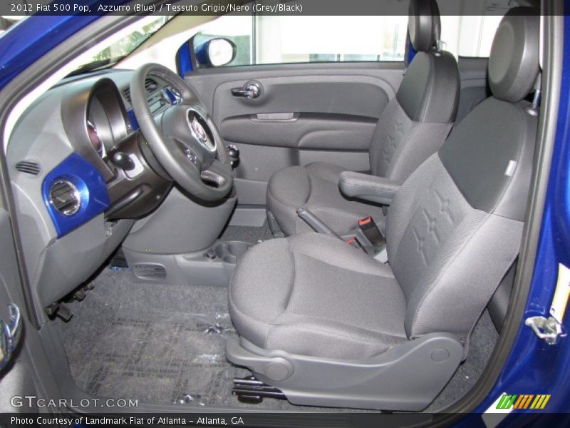  2012 500 Pop Tessuto Grigio/Nero (Grey/Black) Interior
