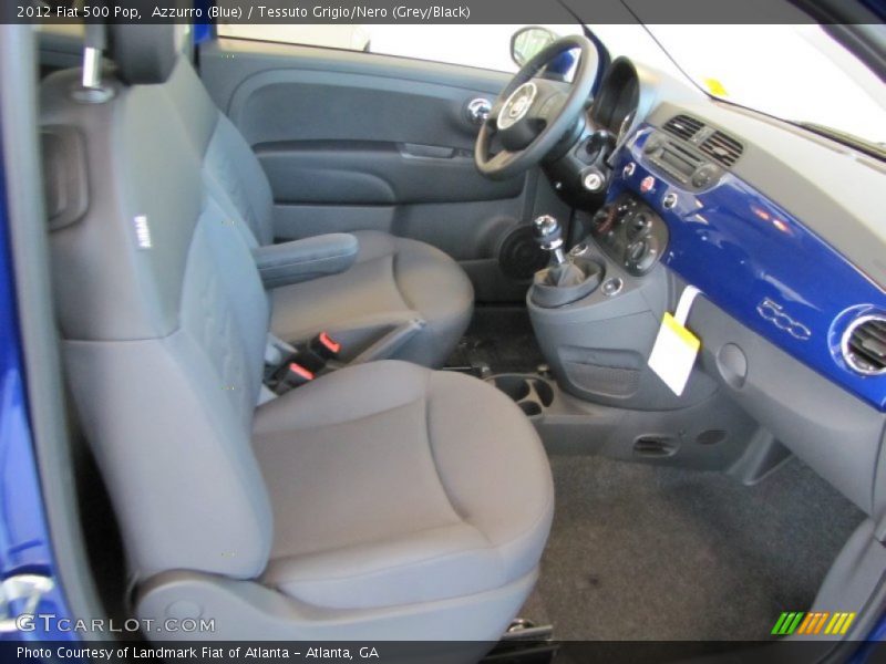  2012 500 Pop Tessuto Grigio/Nero (Grey/Black) Interior
