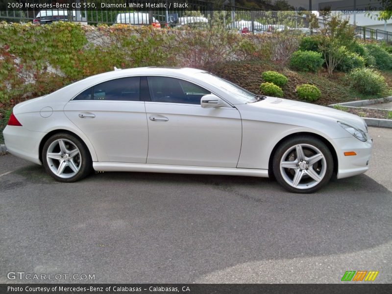 Diamond White Metallic / Black 2009 Mercedes-Benz CLS 550