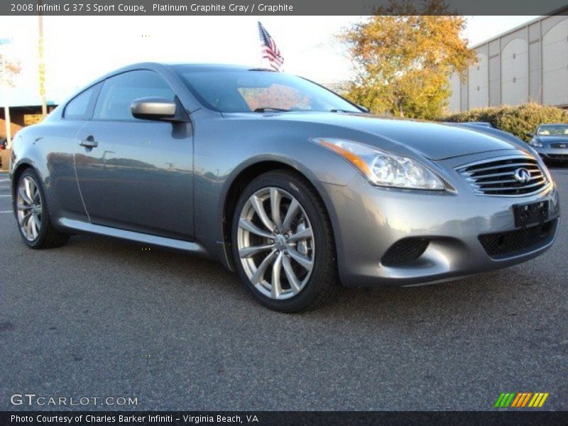 Platinum Graphite Gray / Graphite 2008 Infiniti G 37 S Sport Coupe