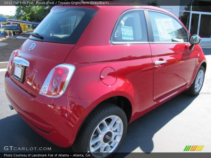 Rosso (Red) / Tessuto Grigio/Nero (Grey/Black) 2012 Fiat 500 Pop