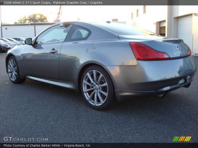 Platinum Graphite Gray / Graphite 2008 Infiniti G 37 S Sport Coupe