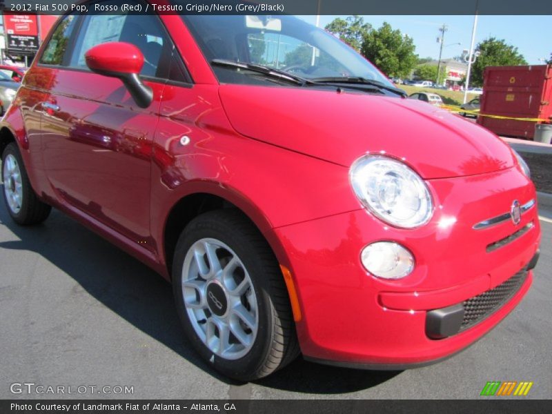 Rosso (Red) / Tessuto Grigio/Nero (Grey/Black) 2012 Fiat 500 Pop