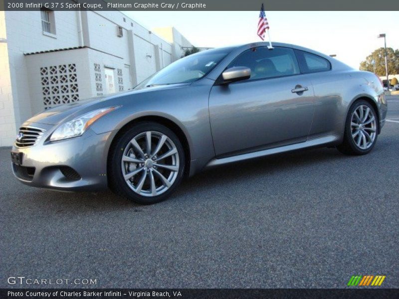 Platinum Graphite Gray / Graphite 2008 Infiniti G 37 S Sport Coupe