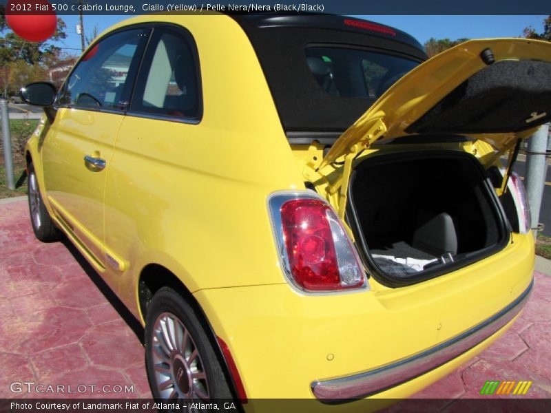 Giallo (Yellow) / Pelle Nera/Nera (Black/Black) 2012 Fiat 500 c cabrio Lounge