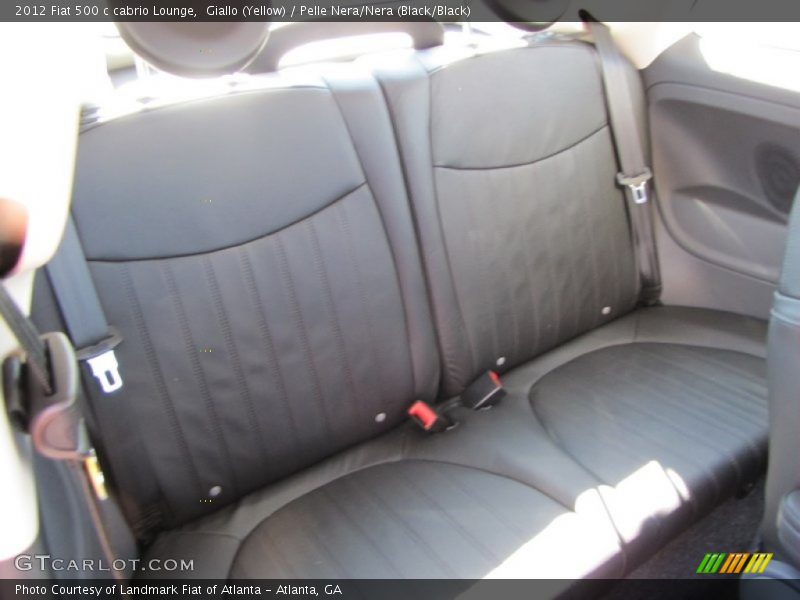 Giallo (Yellow) / Pelle Nera/Nera (Black/Black) 2012 Fiat 500 c cabrio Lounge