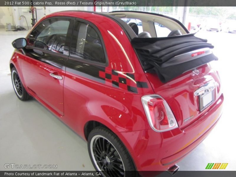 Rosso (Red) / Tessuto Grigio/Nero (Grey/Black) 2012 Fiat 500 c cabrio Pop