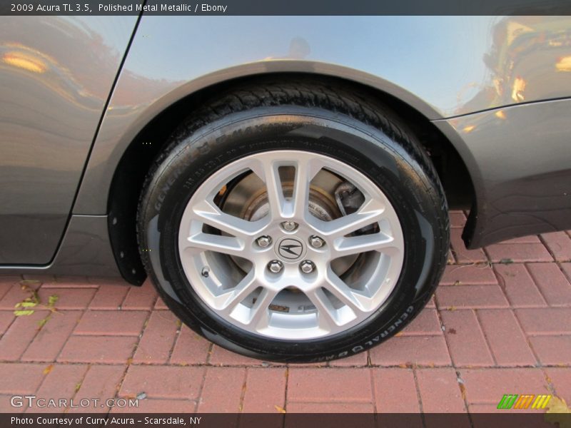 Polished Metal Metallic / Ebony 2009 Acura TL 3.5