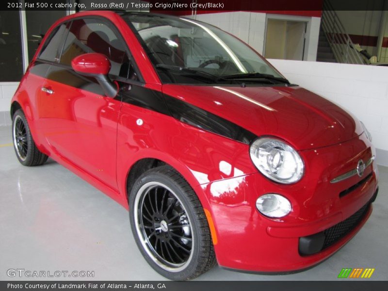 Front 3/4 View of 2012 500 c cabrio Pop