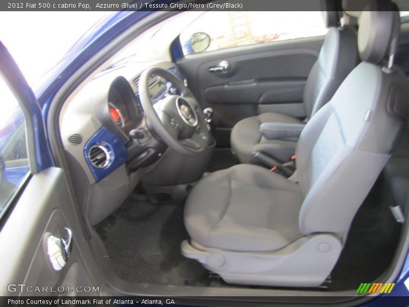  2012 500 c cabrio Pop Tessuto Grigio/Nero (Grey/Black) Interior