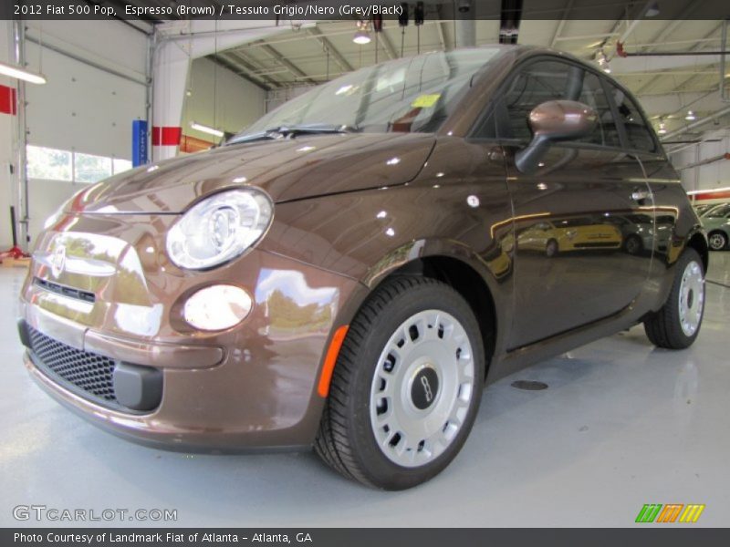 Espresso (Brown) / Tessuto Grigio/Nero (Grey/Black) 2012 Fiat 500 Pop