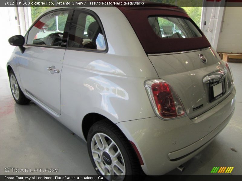 Argento (Silver) / Tessuto Rosso/Nero (Red/Black) 2012 Fiat 500 c cabrio Pop